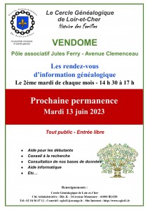 Initiation à la généalogie à Vendôme