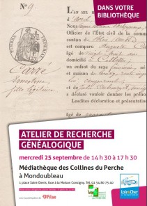 Atelier de recherche généalogique à Mondoubleau