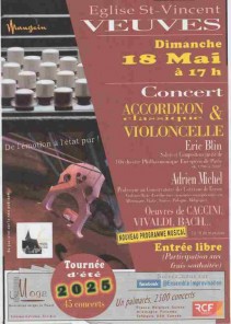 Concert Accordéon classique et Violoncelle Eric BLIN et Adrien MICHEL