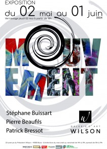 En mai, exposition « Mouvement », Galerie d’Art Wilson, Blois.