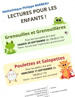 Lectures pour les enfants à la médiathèque