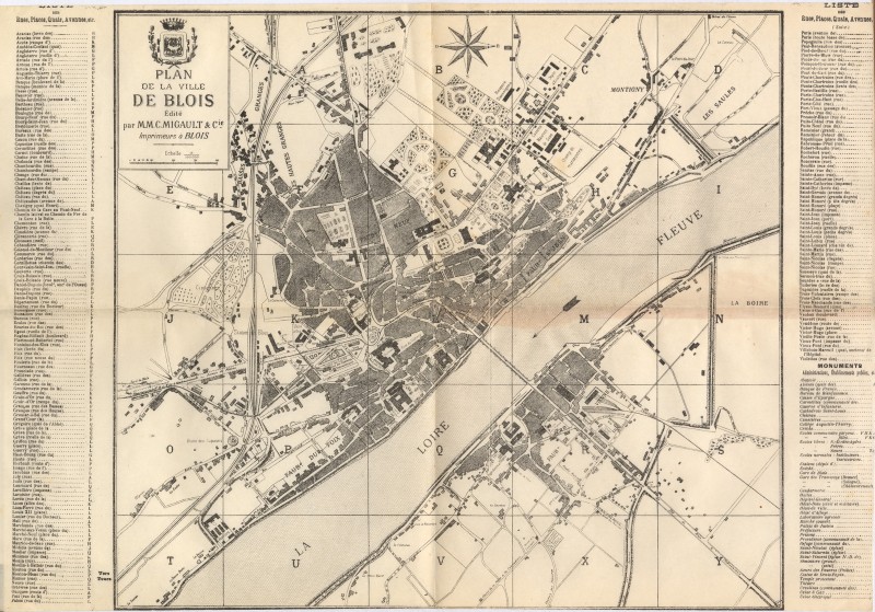Carte de Blois en 1914