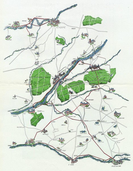 Paul Robert-Houdin, Le circuit des châteaux lumineux. Brochure, [1952]. détail 1. ADLC 90 J 195