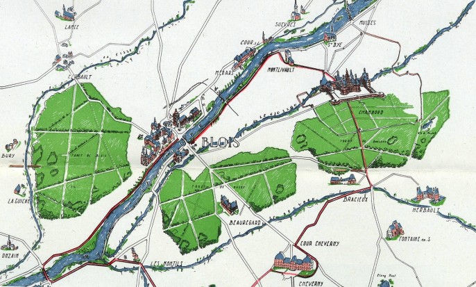 Paul Robert-Houdin, Le circuit des châteaux lumineux. Brochure, [1952]. détail 3. ADLC 90 J 195