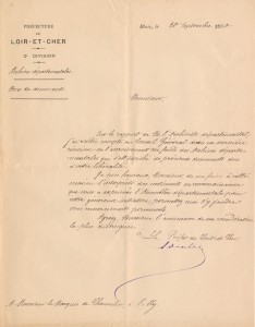 Lettre de don d'archives privées (1890) - FRAD041_ 5_T_49