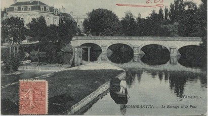 Romorantin-Lanthenay :  Le barrage et le pont. AD 41 : 6 Fi 194/97