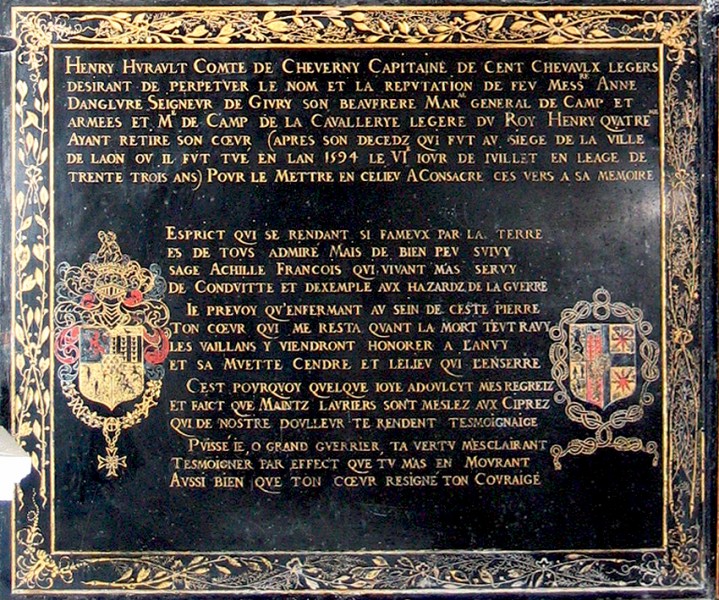 Cheverny 4 Epitaphe d'Henri Hurault