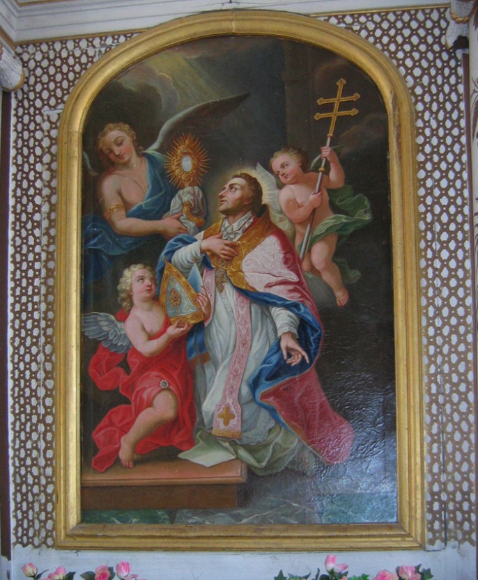 Saint-Martin-des-Bois 5 Tableau de saint Martin adorant le Saint Sacrement